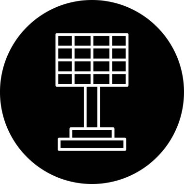 Güneş paneli simgesi, vektör illüstrasyonu basit tasarım