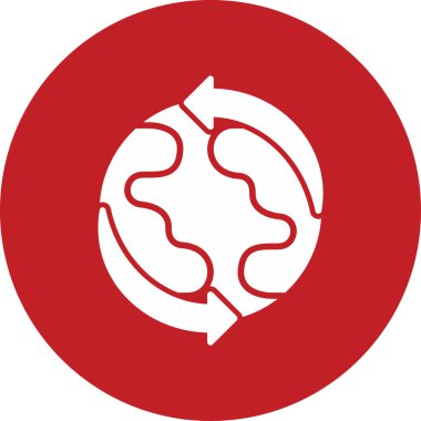 Basit bir Global simgesi. vektör tasarımı