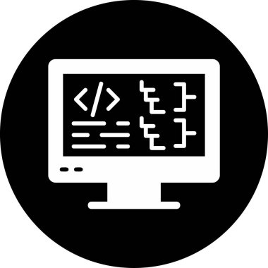 bilgisayar simgesi, vektör illüstrasyonu basit tasarım