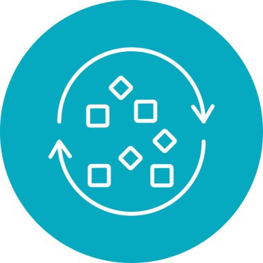 Yapılandırılmamış veri simgesinin basit vektör illüstrasyonu