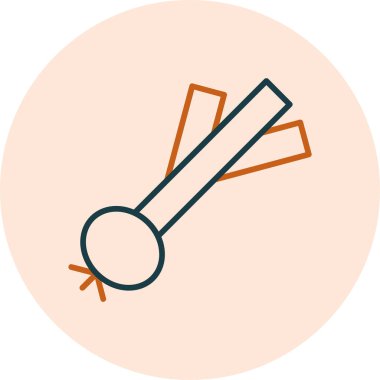 Pırasa web simgesi vektör illüstrasyonu