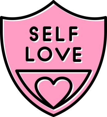 Kişisel Aşk web simgesi vektör illüstrasyonu