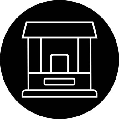 Bilet Pencere simgesi vektör illüstrasyonu