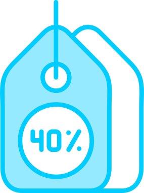 İndirimli Etiket web simgesi, vektör illüstrasyonu 