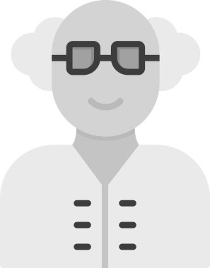 Bilim adamı simgesi, vektör illüstrasyonu