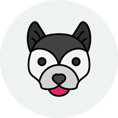 Husky köpek simge vektör çizim