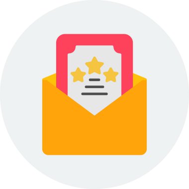 Davetiye modern simgesinin vektör illüstrasyonu