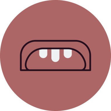 ekmek ikonu vektör illüstrasyonu