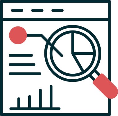 İstatistiksel Analiz simgesi vektör çizimi