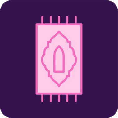 Dua Halı simgesi, vektör illüstrasyonu 