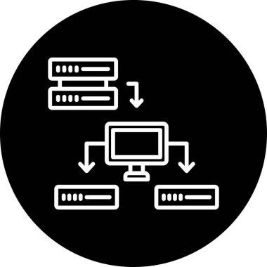 Yapılandırılmış veri simgesinin yumuşak vektör illüstrasyonu