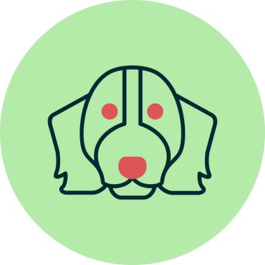 Springer Spaniel ikon vektör çizimi 