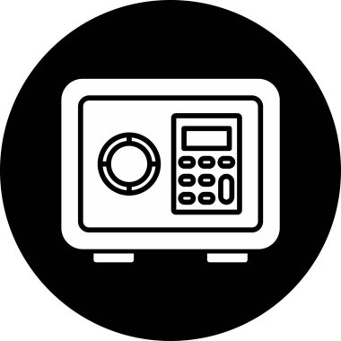 Güvenli Kutu. Web simgesi basit illüstrasyon