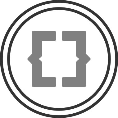 Parantez web simgesi vektör illüstrasyonu