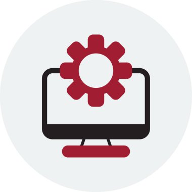 bilgisayar simgesi, vektör illüstrasyonu basit tasarım