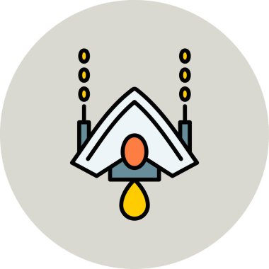 Uzay gemisi simgesi vektörü, görüntü beyaz üzerine izole edildi 