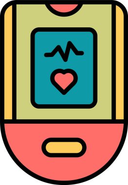 Nabız Oksimetre ağ ikonu vektör çizimi