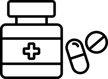 uyuşturucu ve hap ikonu vektör illüstrasyonu