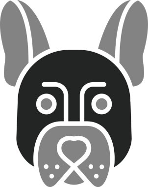 Uygulama veya web tasarımı için Fransız Bulldog simgesi, dijital arayüzlerinize biraz cazibe ve karakter katmak için mükemmel 