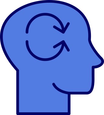 Beyin Bilinci simgesi, vektör illüstrasyonu  