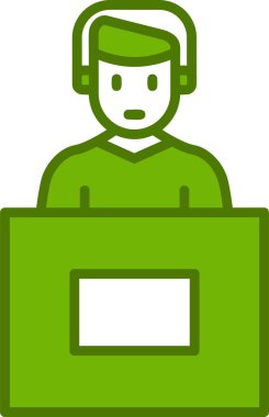 Röportaj web simgesi vektör çizimi