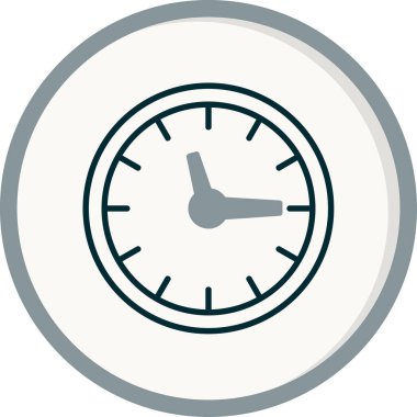 Saat web simgesi, vektör illüstrasyonu