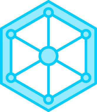 Altıgen simgesi, vektör illüstrasyonu