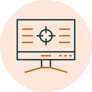 bilgisayar simgesi, vektör illüstrasyonu basit tasarım