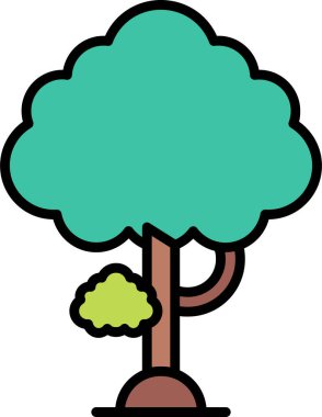 Sekoya ağaç simgesi vektör illüstrasyonu