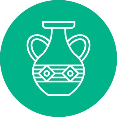 Vazo. Web simgesi basit illüstrasyon