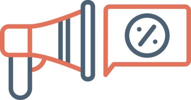 megafon ikonu. Web için hoparlör vektör simgelerinin özet çizimi 