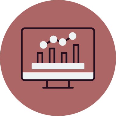 İş ve finans simgesinin vektör illüstrasyonu