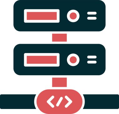 Arka uç. Web simgesi vektör illüstrasyonu