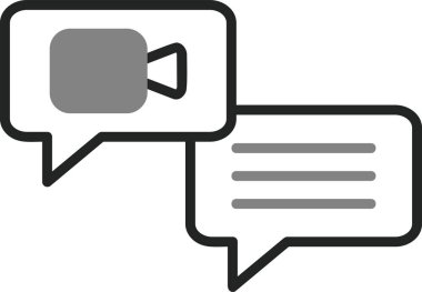 Ana hatlı biçim vektör illüstrasyon tasarımında konferans simgesi