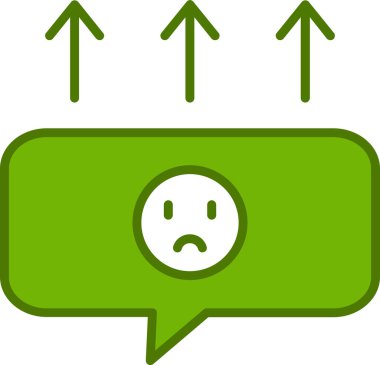 Üzüntü web simgesi vektör illüstrasyonu