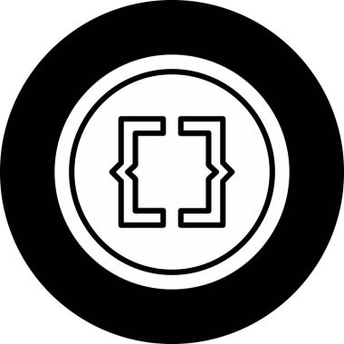 Parantez web simgesi vektör illüstrasyonu