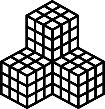 oyun küpleri simgesi, vektör illüstrasyonu  