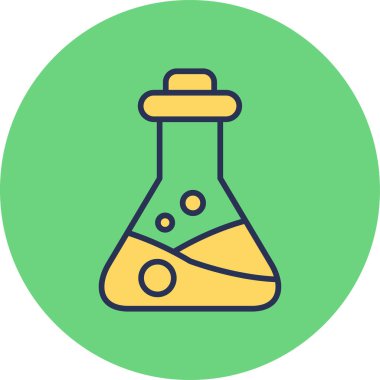 Kimyasal matara simgesi, vektör çizimi basit tasarım