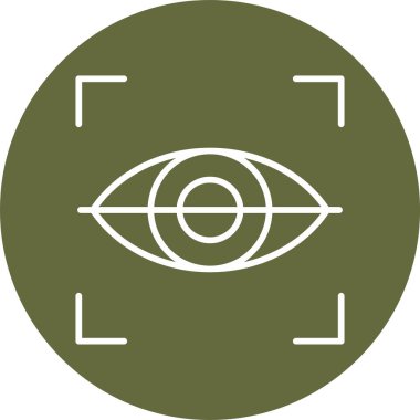 Göz taraması. Web simgesi basit illüstrasyon 