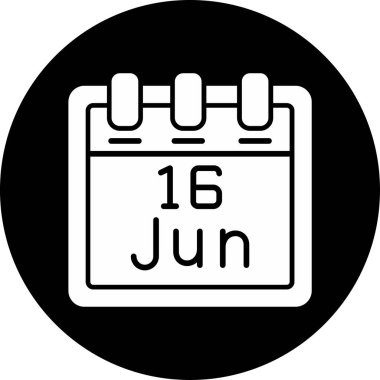 Haziran takvim simgesi. vektör illüstrasyonu