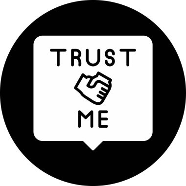 Güven bana cümle ikonu vektör illüstrasyonu 