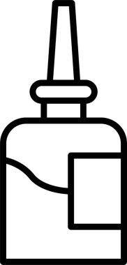 Simple icon illustration of Healthcare Nasal Spray pump bottle, suitable for use as a logo  clipart