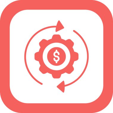 Para akışı. Web simgesi basit illüstrasyon