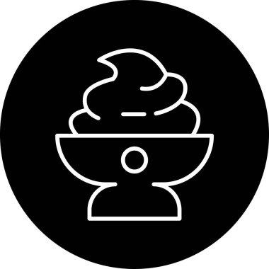 Krema. Web simgesi vektör illüstrasyonu