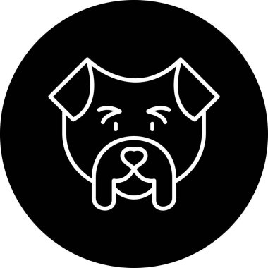 Bulldog logosu. safkan hayvan karakteri simgesi. 