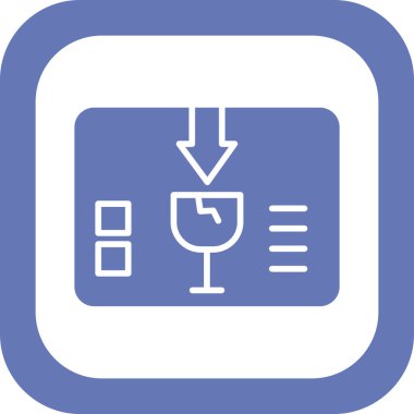 Kırılgan ağ simgesi vektör çizimi