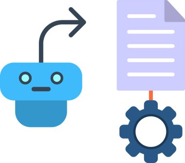 Doğal Dil İşlemi. Web simgesi basit illüstrasyon