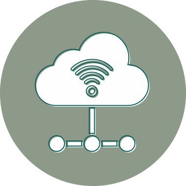 bulut veri depolama simgesi illüstrasyonu 