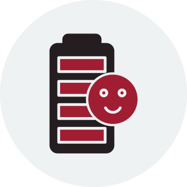 Pil seviyesi amblemi herhangi bir arkaplandan izole edildi.