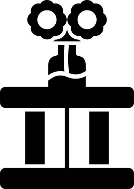 Bir tablo simgesinin vektör illüstrasyonu